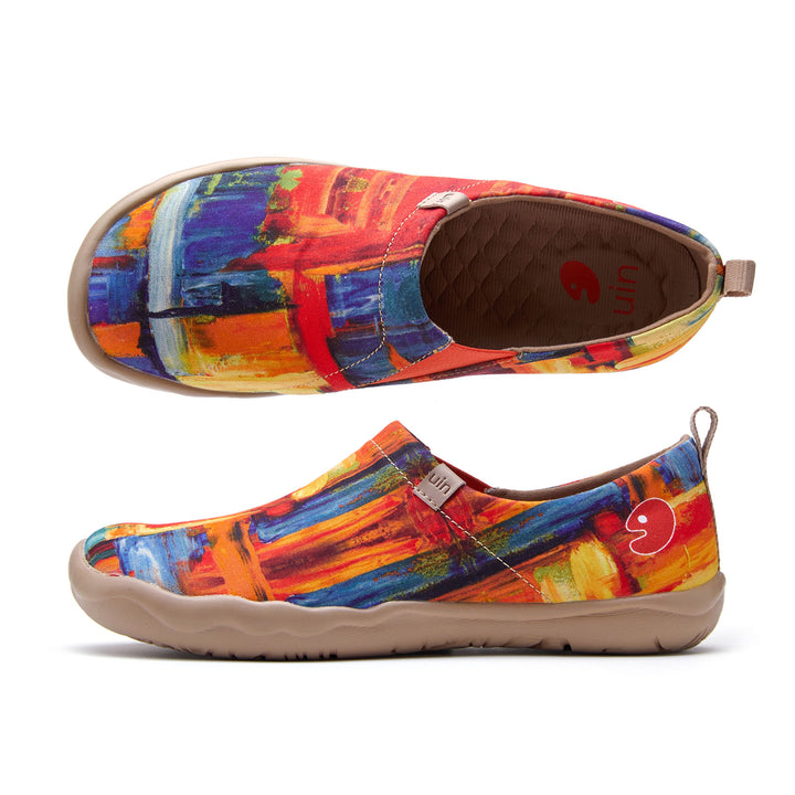 <transcy>KLEURENBORSTEL Kunstcanvas loafers</transcy>