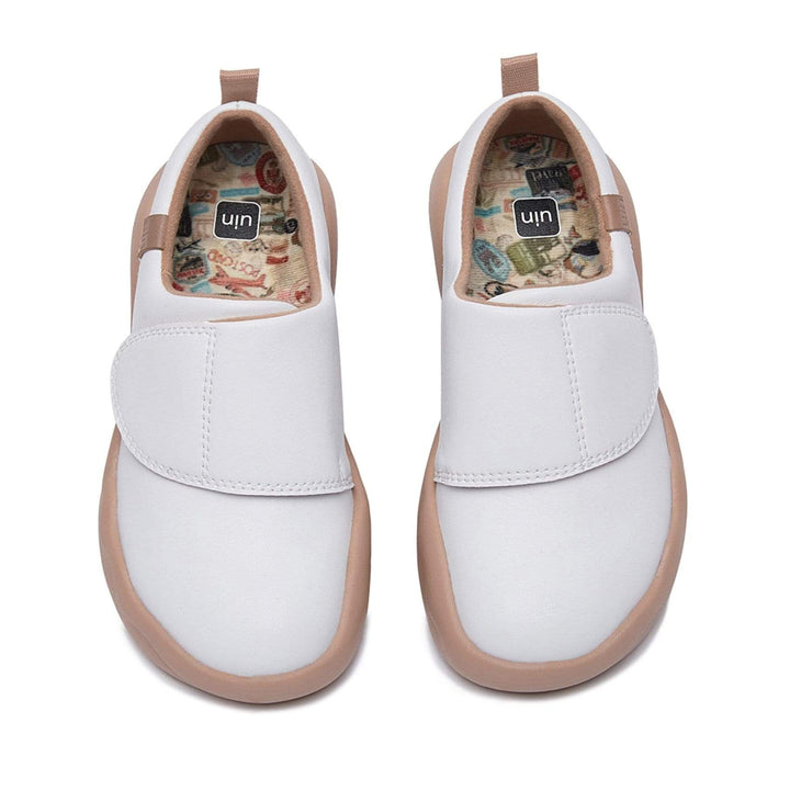 UIN Footwear Kids Bright White Toledo II Kids Canvas loafers