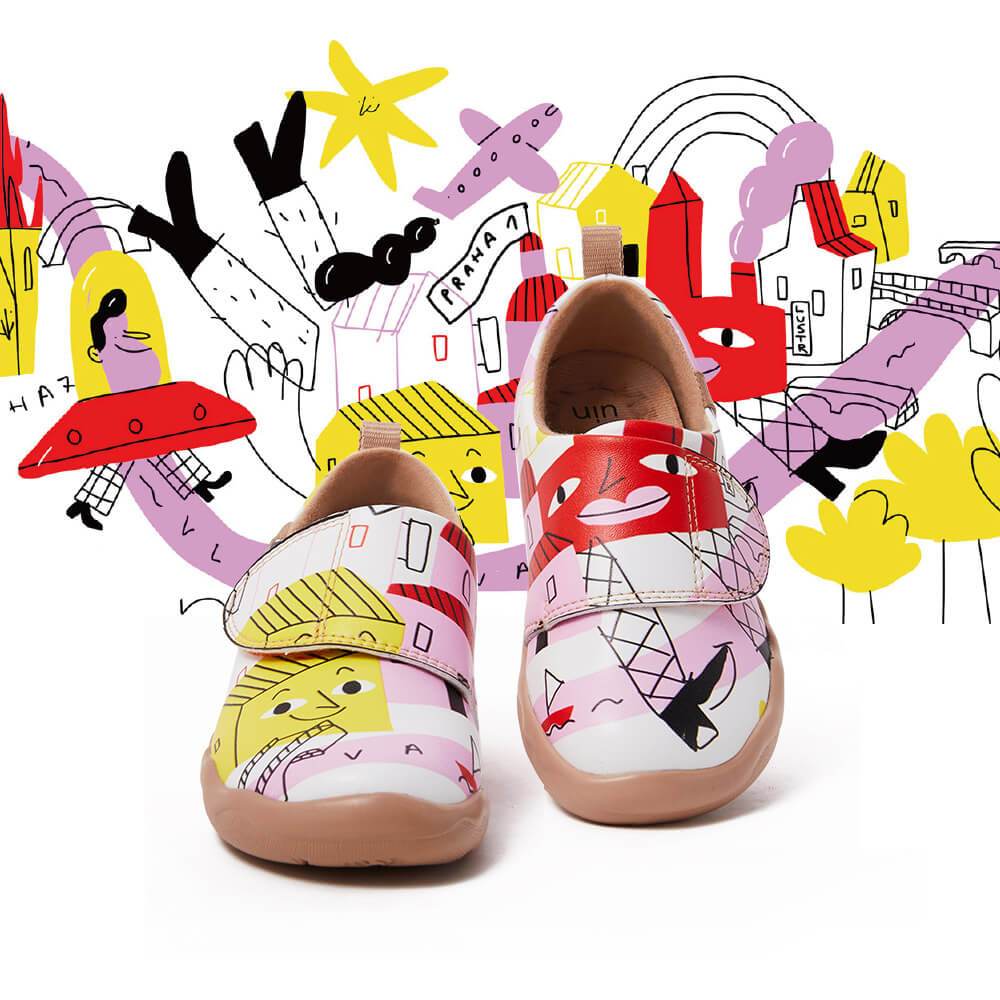 UIN Footwear Kids Building My Dream House Kids Canvas loafers