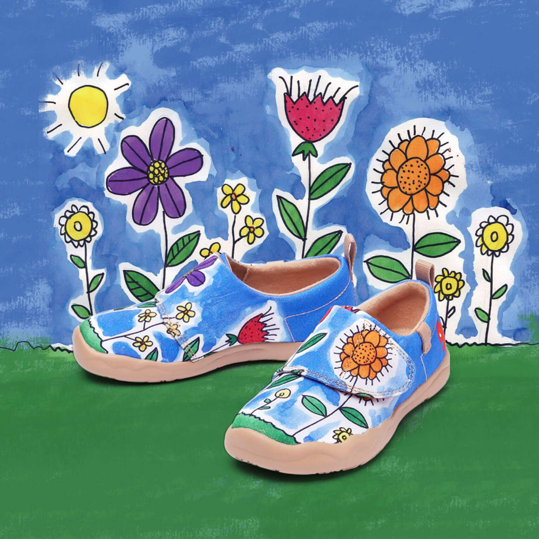 UIN Footwear Kids Flower Field In My Eyes Kids Canvas loafers