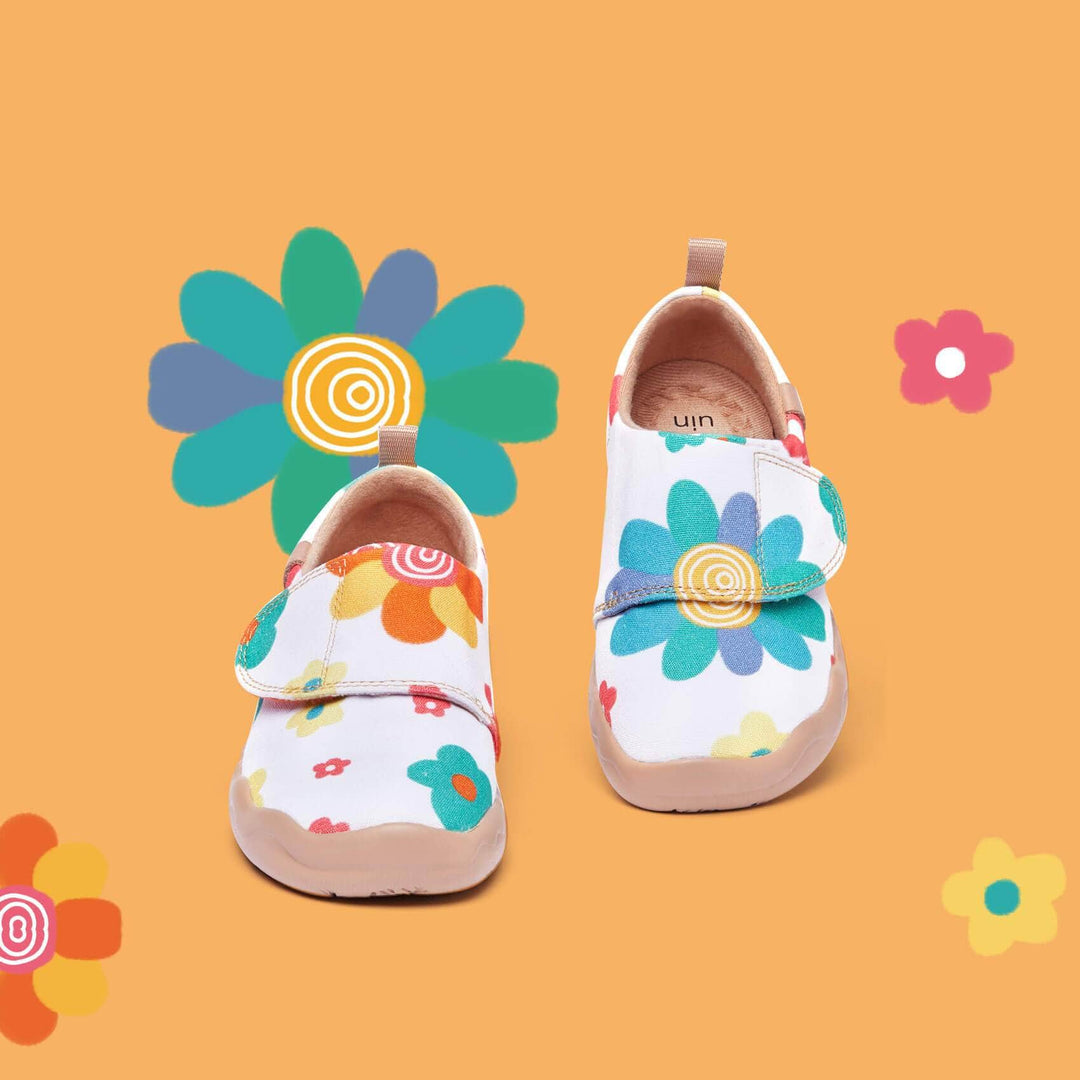 UIN Footwear Kids Flowers Market Kids Canvas loafers