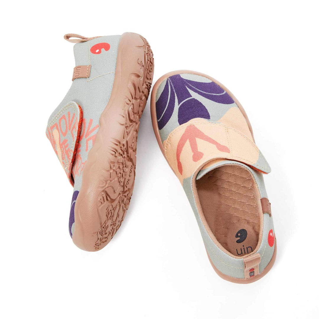 UIN Footwear Kids Flowers of Hope Kids Canvas loafers