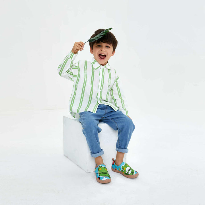 UIN Footwear Kid Froggy Love Toledo I Kid Canvas loafers