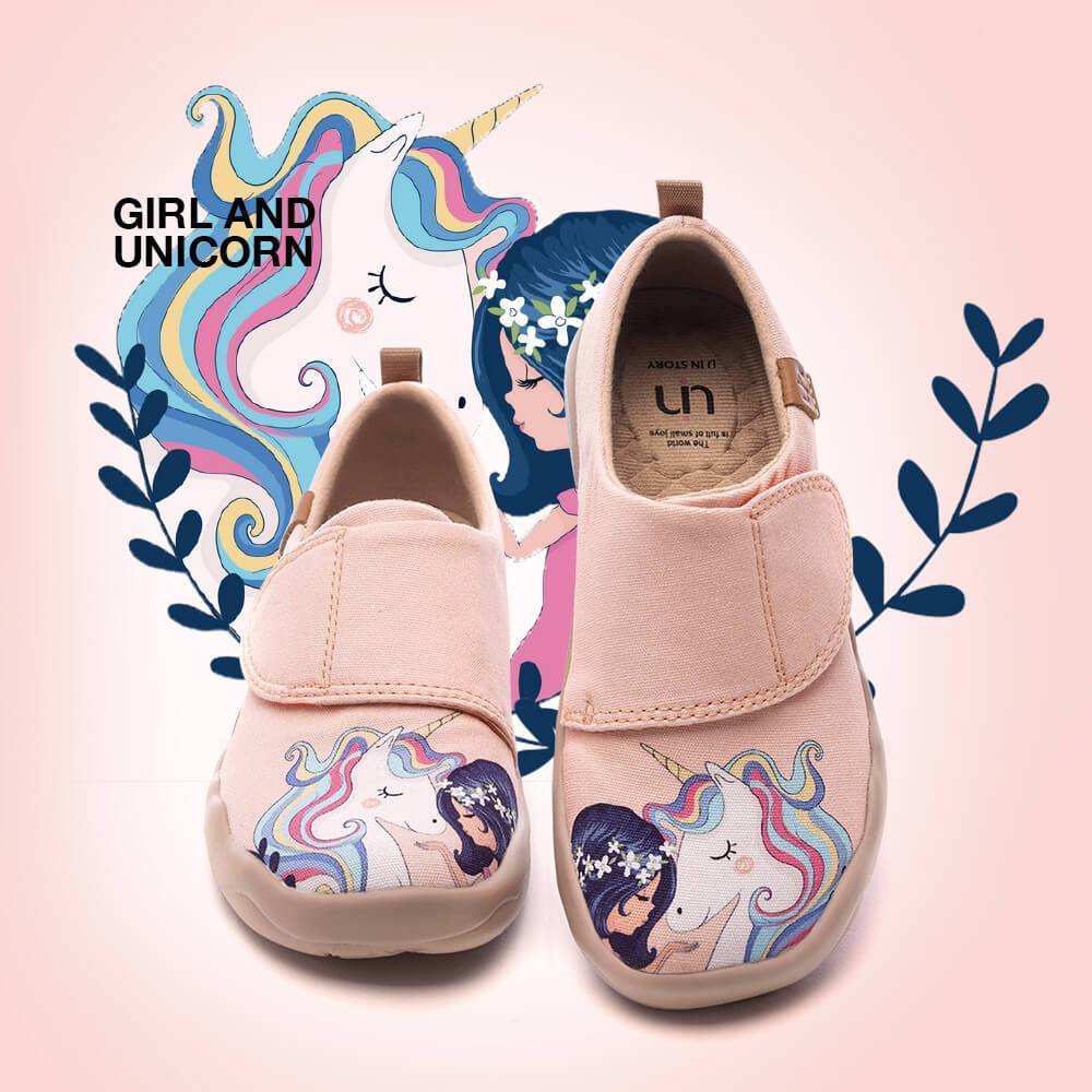 UIN Footwear Kids GIRL AND UNICORN Canvas Kids Canvas loafers