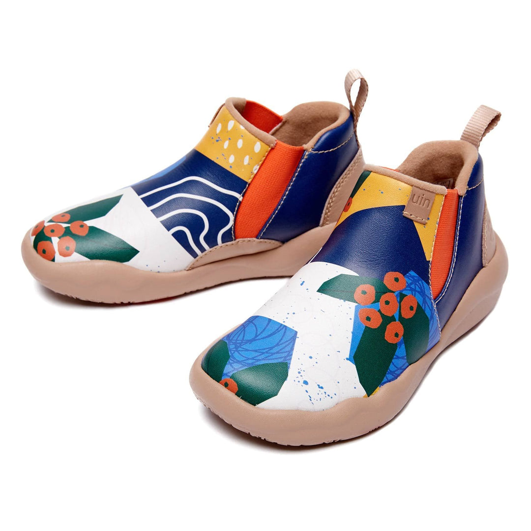 UIN Footwear Kids Mountain Flowers Granada Kids Canvas loafers