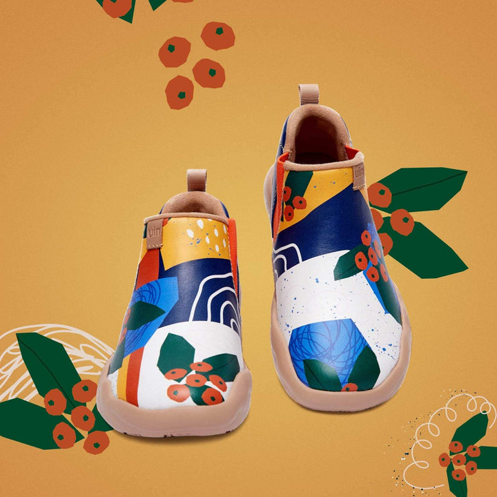 UIN Footwear Kids Mountain Flowers Granada Kids Canvas loafers