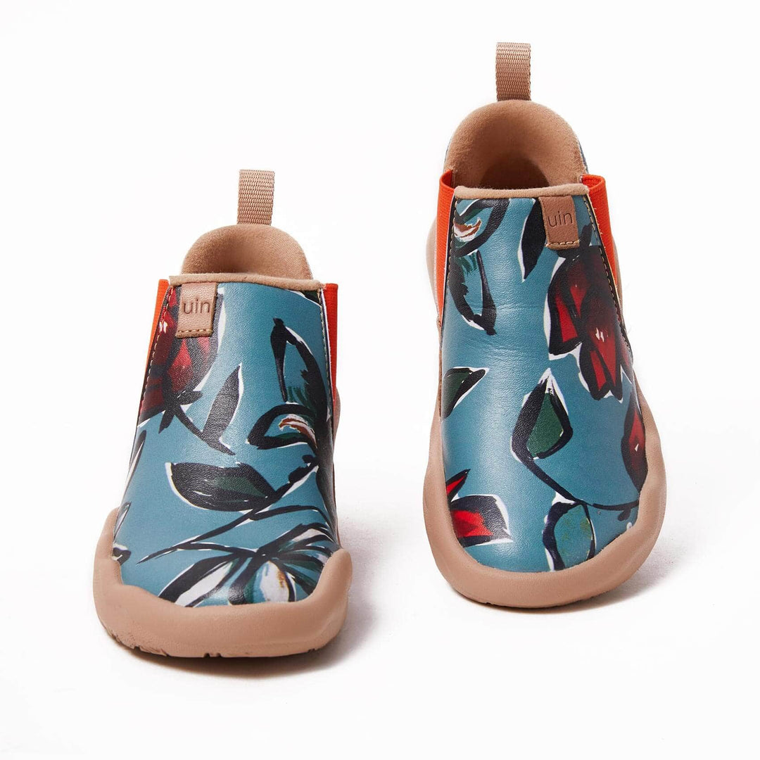 UIN Footwear Kids Rose in Blue Kids Canvas loafers