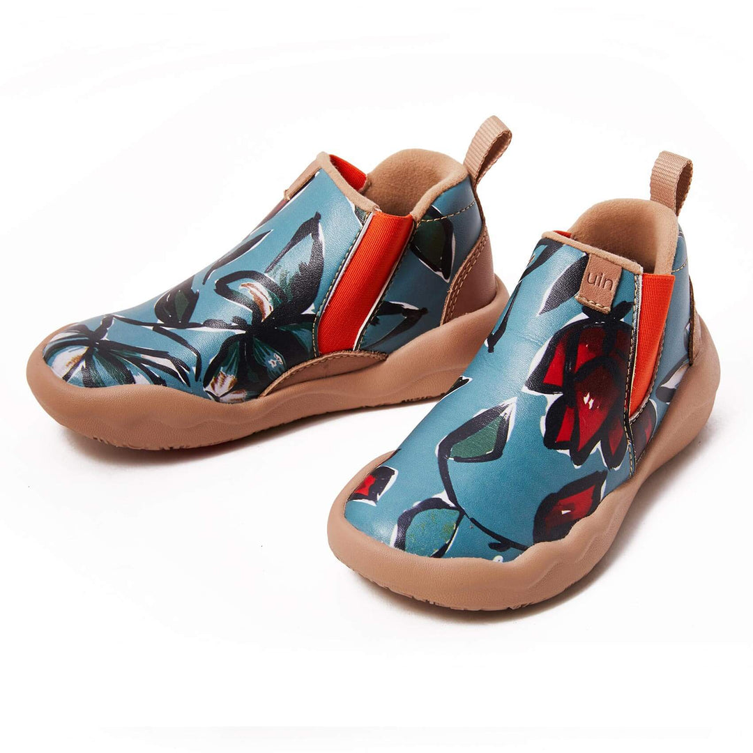 UIN Footwear Kids Rose in Blue Kids Canvas loafers