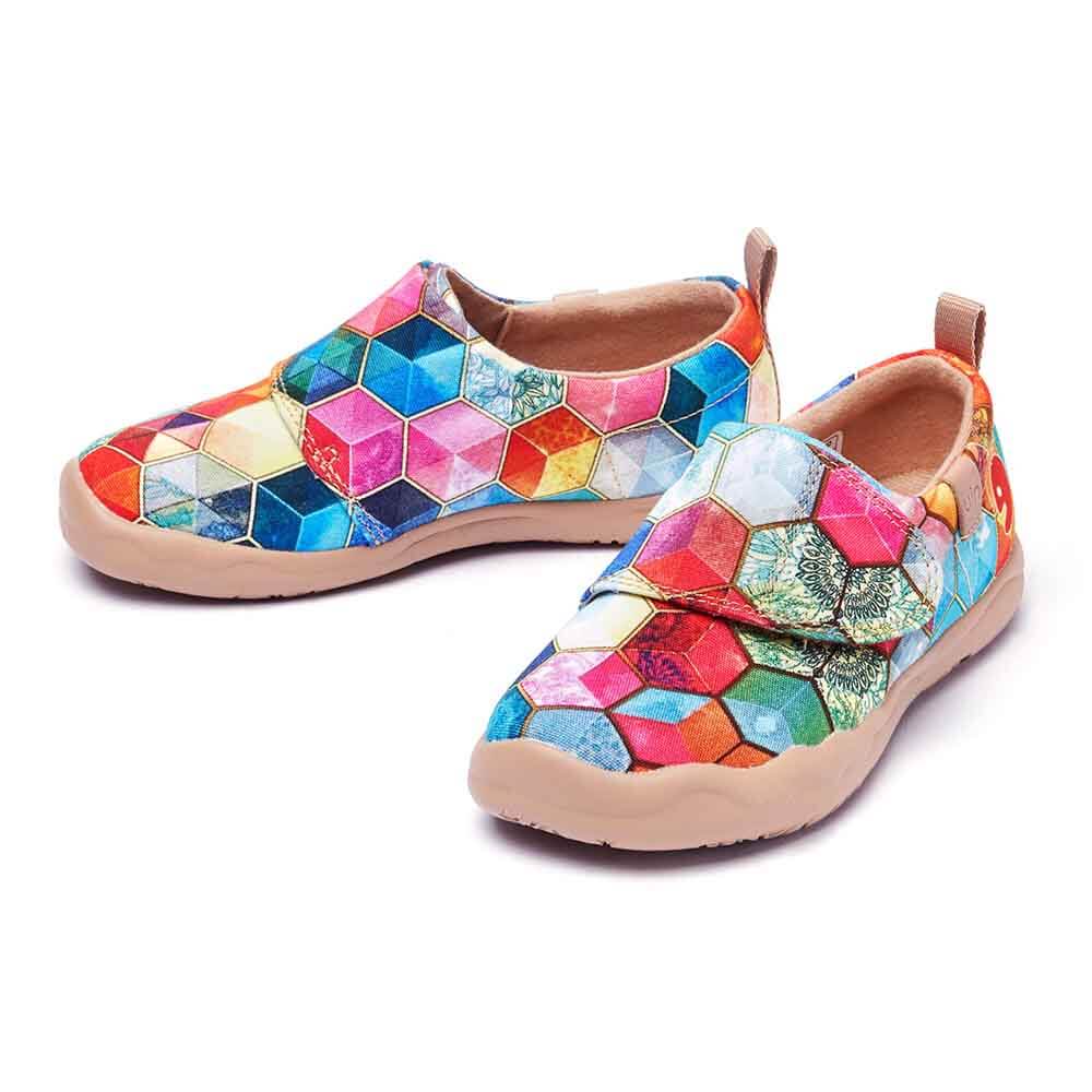 UIN Footwear Kids Stained Glass Kids Canvas loafers