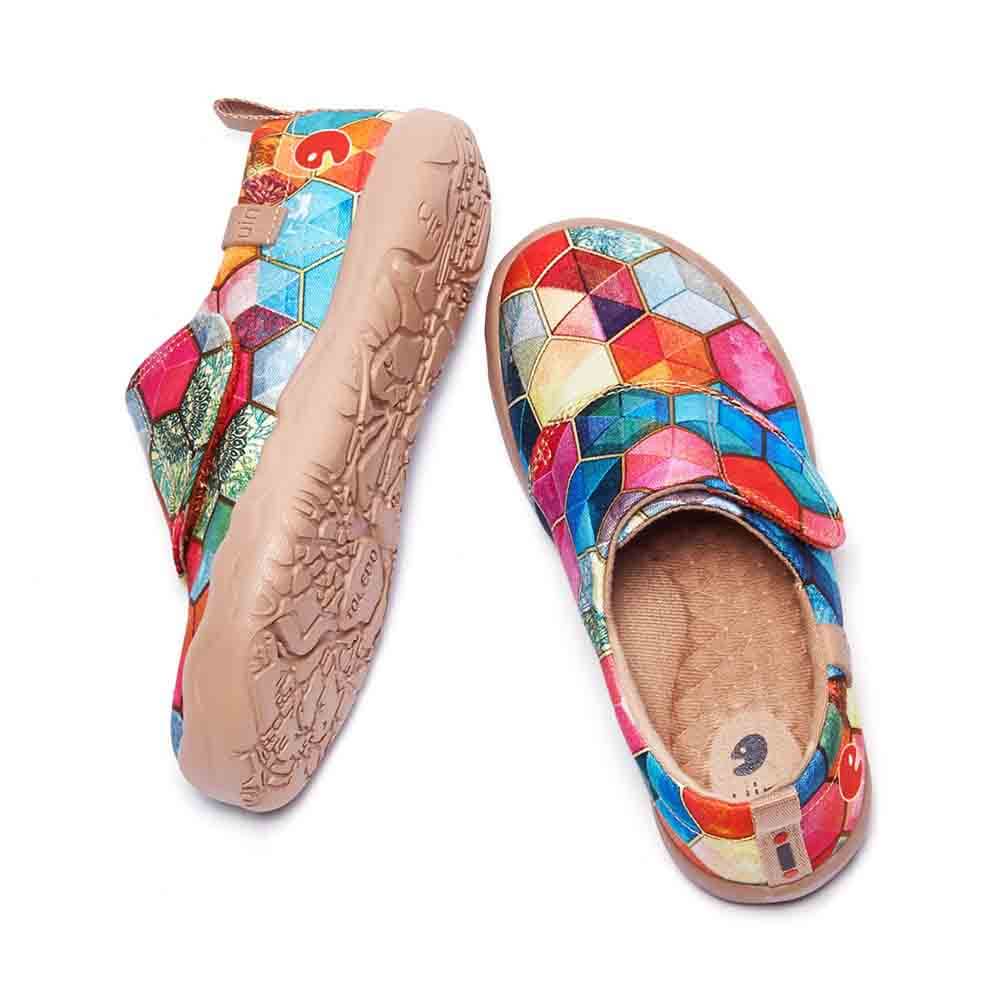 UIN Footwear Kids Stained Glass Kids Canvas loafers