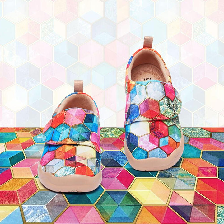 UIN Footwear Kids Stained Glass Kids Canvas loafers