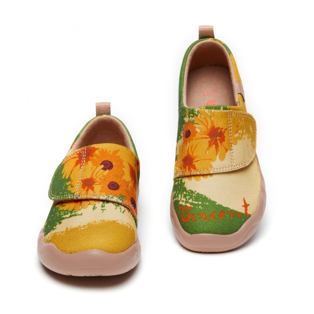 UIN Footwear Kids Van Gogh Sunflowers V5 Kids Canvas loafers