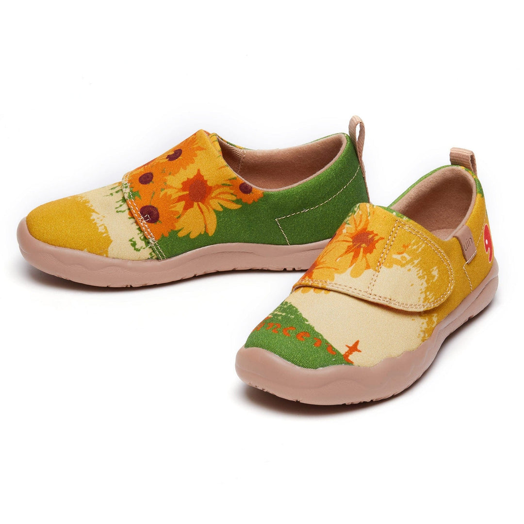 UIN Footwear Kids Van Gogh Sunflowers V5 Kids Canvas loafers