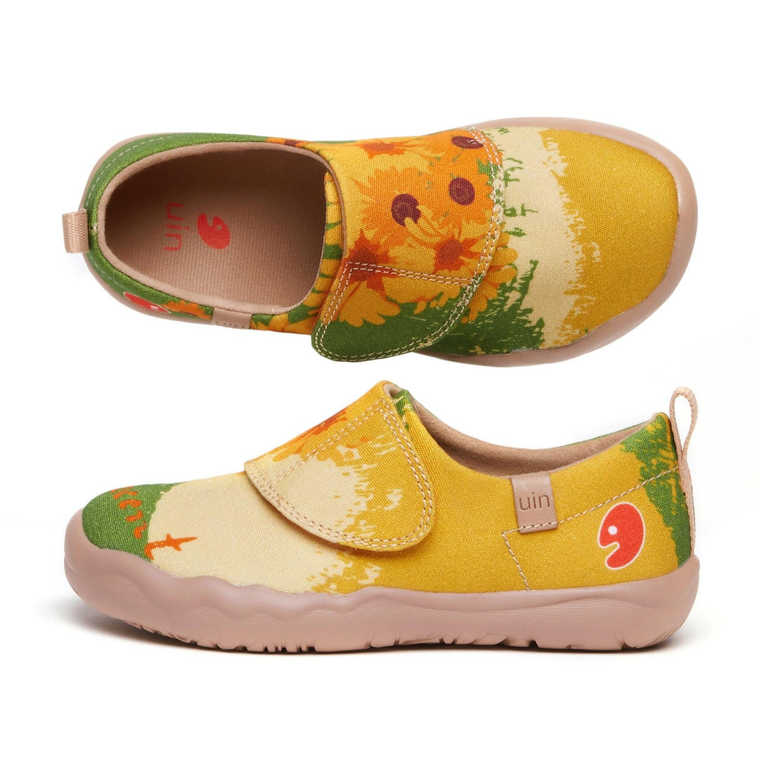 UIN Footwear Kids Van Gogh Sunflowers V5 Kids Canvas loafers