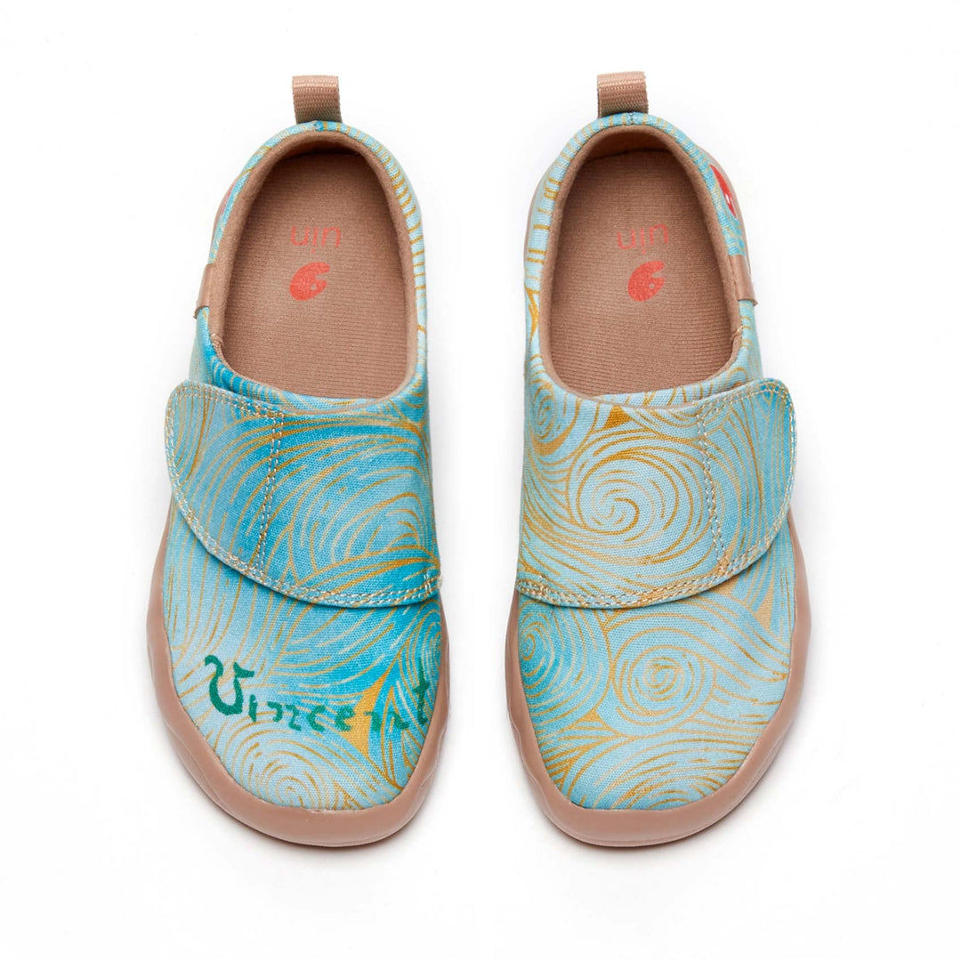 UIN Footwear Kids Van Gogh Wheatfield with Cypresses V4 Kids Canvas loafers