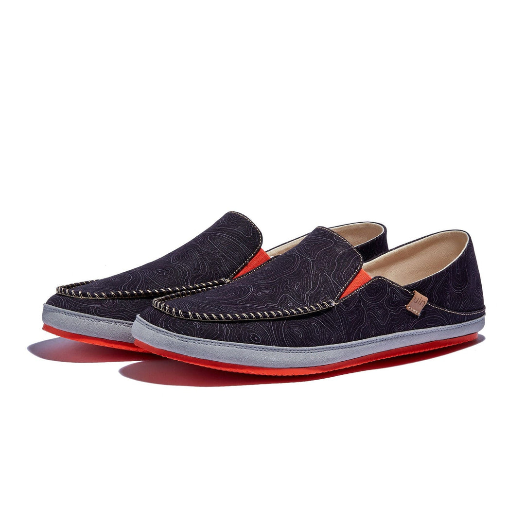 UIN Footwear Men Black Terraces Formentera II Men Canvas loafers