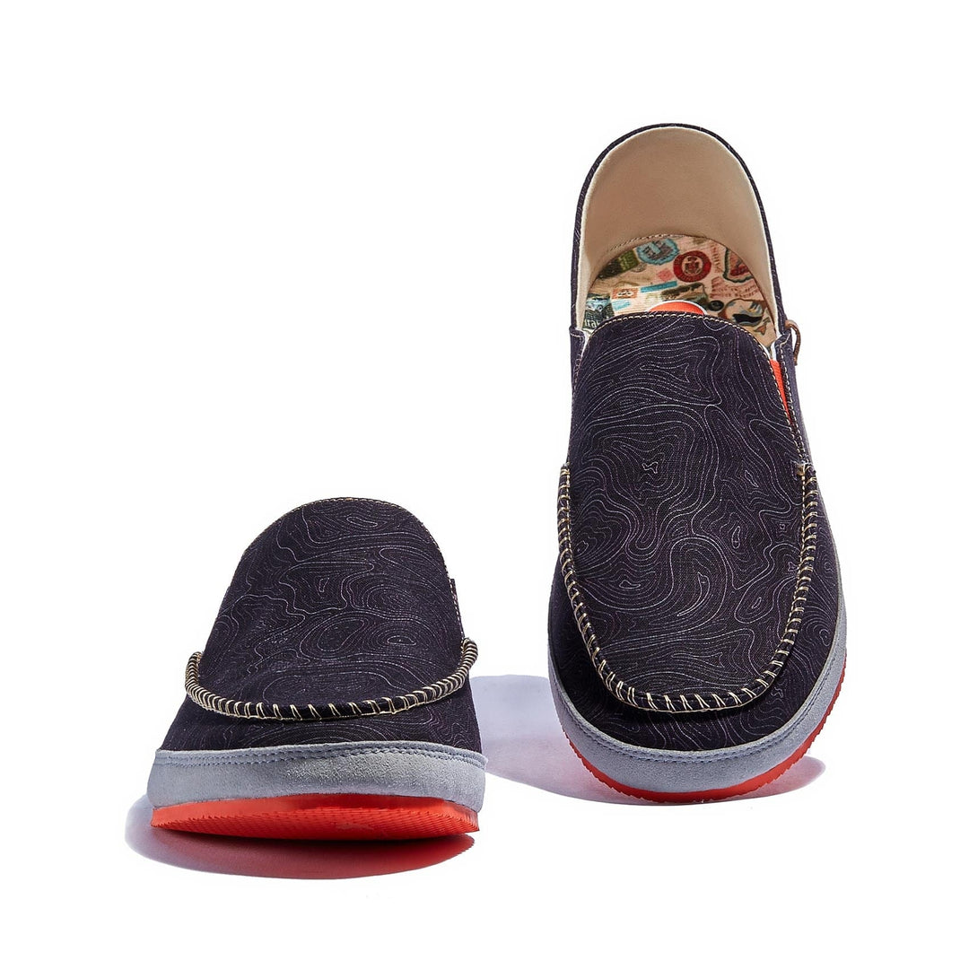 UIN Footwear Men Black Terraces Formentera II Men Canvas loafers