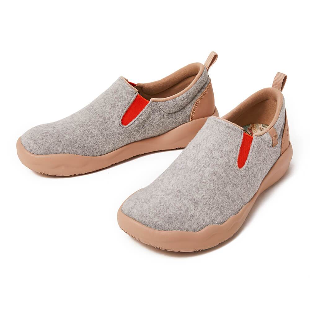 UIN Footwear Men Cuenca Light Grey Wool Men Canvas loafers