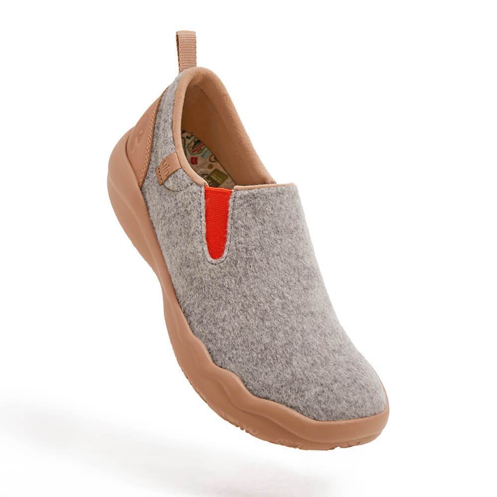 UIN Footwear Men Cuenca Light Grey Wool Men Canvas loafers