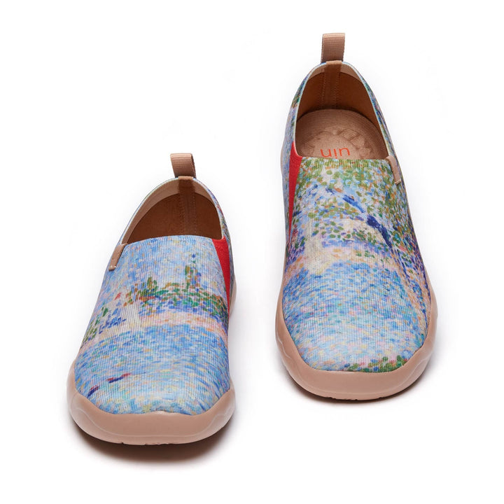 UIN Footwear Men Georges Seurat The Seine seen from La Grande Jatte Men Canvas loafers