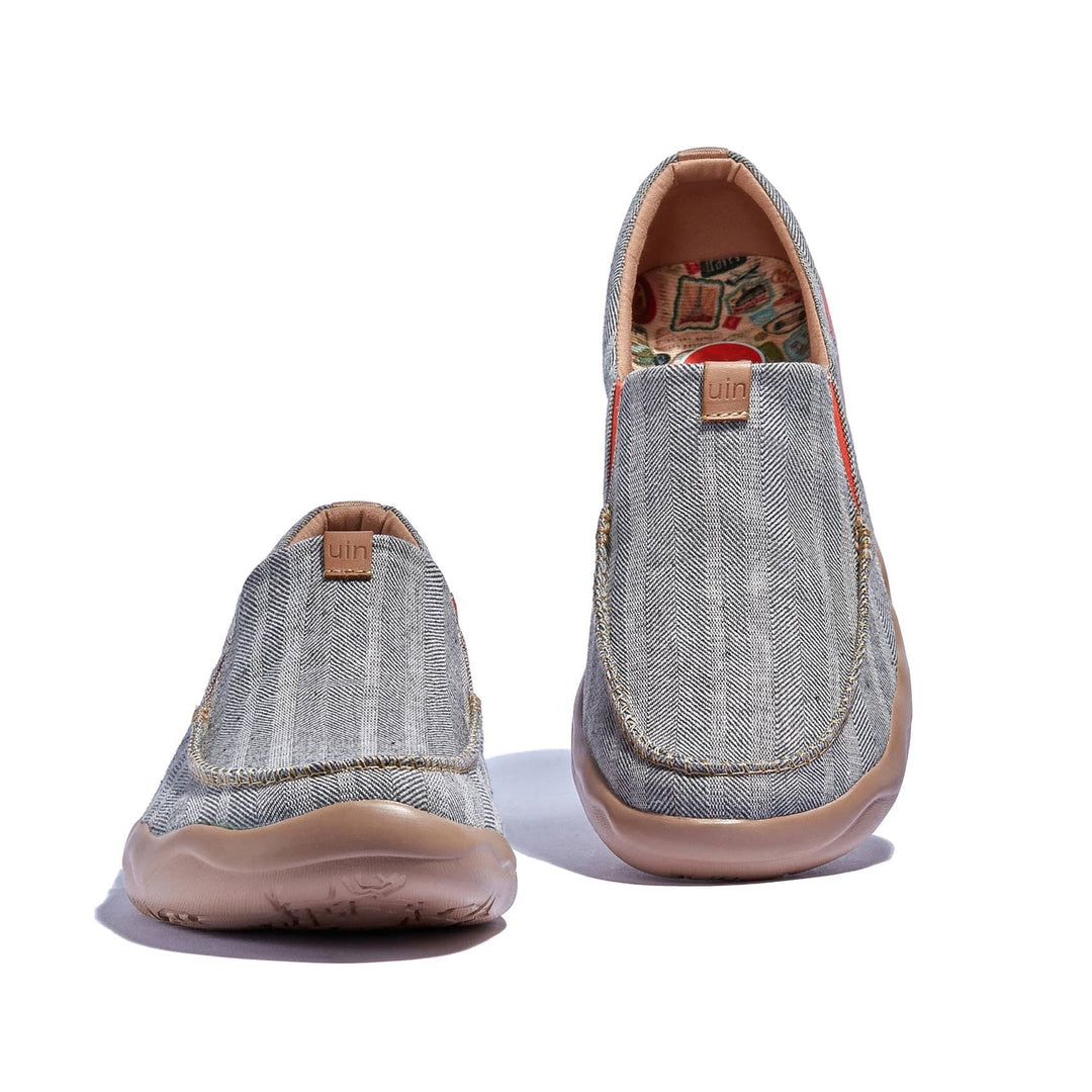 UIN Footwear Men Light Grey Nerja Men Canvas loafers