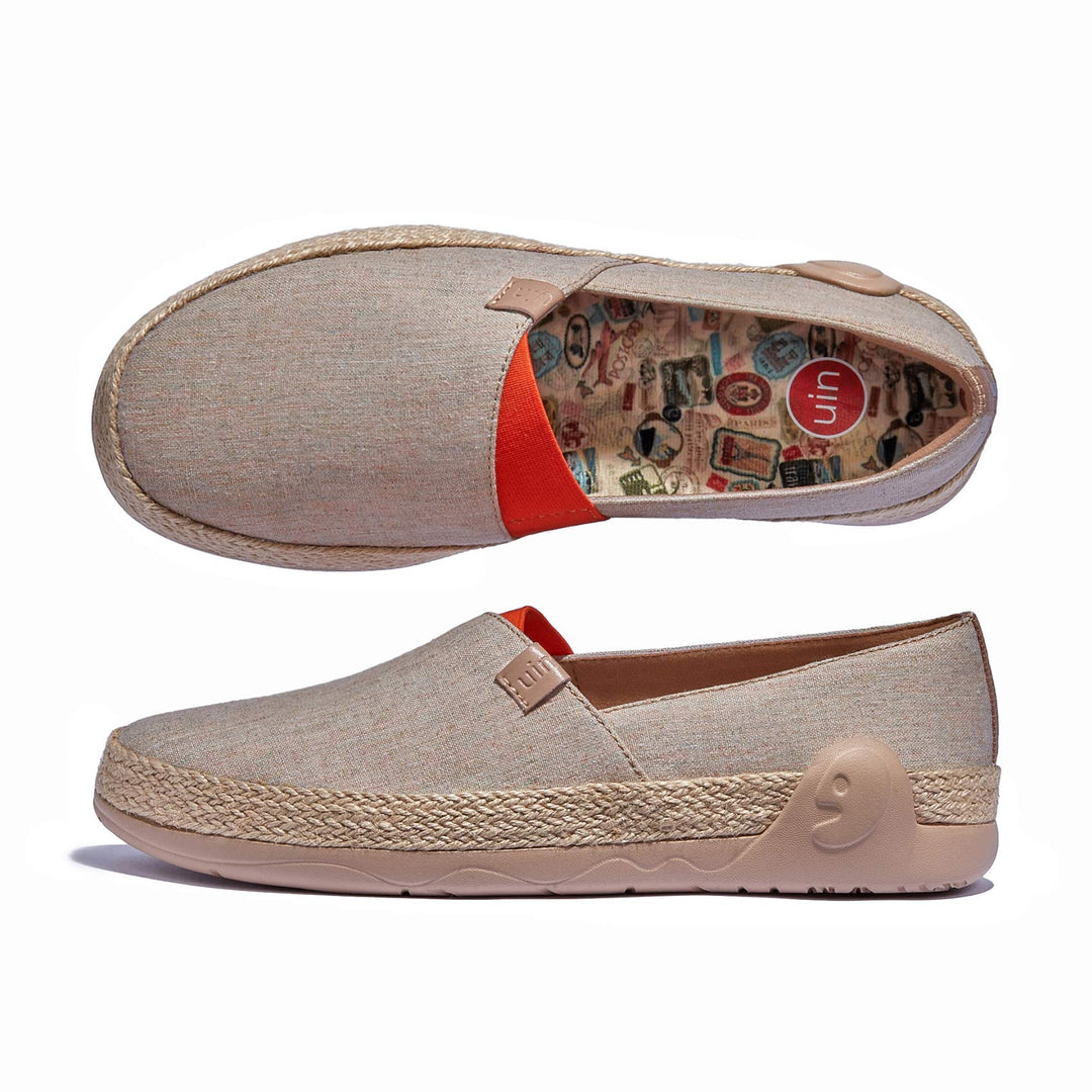 UIN Footwear Men Light Khaki Marbella I Men Canvas loafers