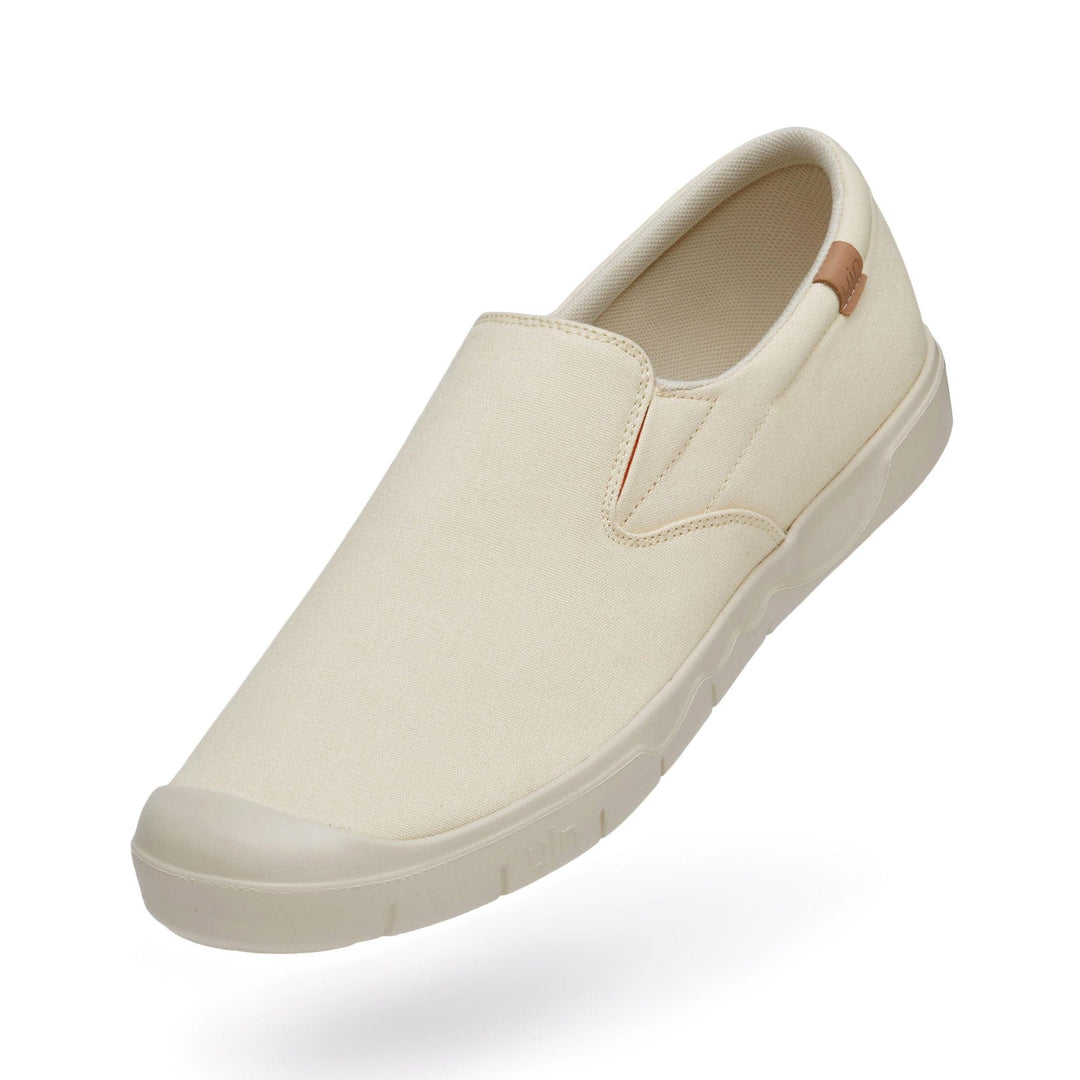 UIN Footwear Men Oat Milk Canvas Cadiz I Men Canvas loafers