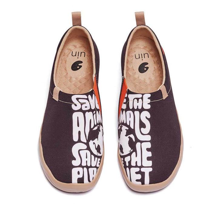 UIN Footwear Men Save the Planet Canvas loafers