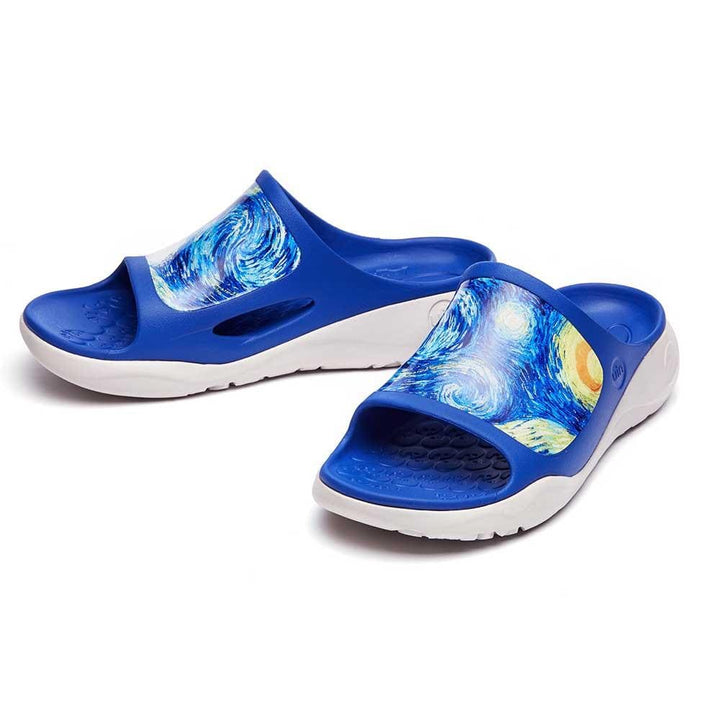 UIN Footwear Men Starry Night II Ibiza Slides Canvas loafers