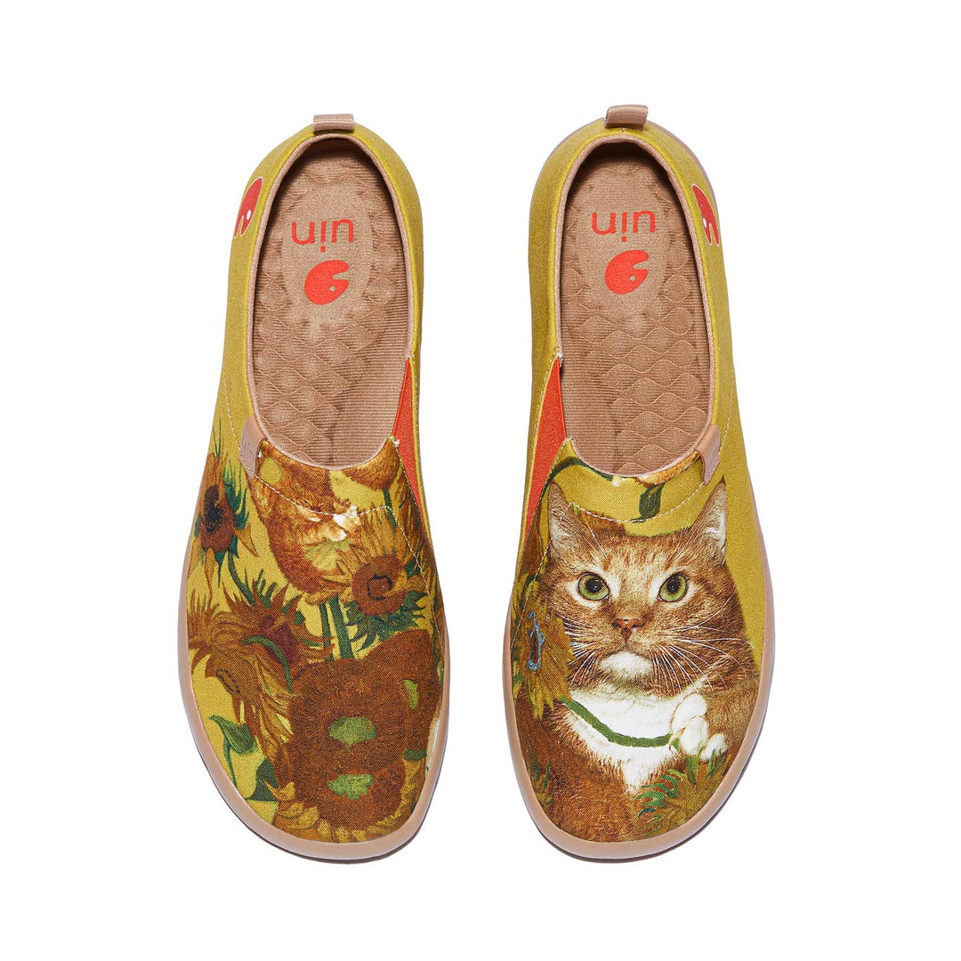 UIN Footwear Men Sunflowers and Cat Toledo I Men Canvas loafers