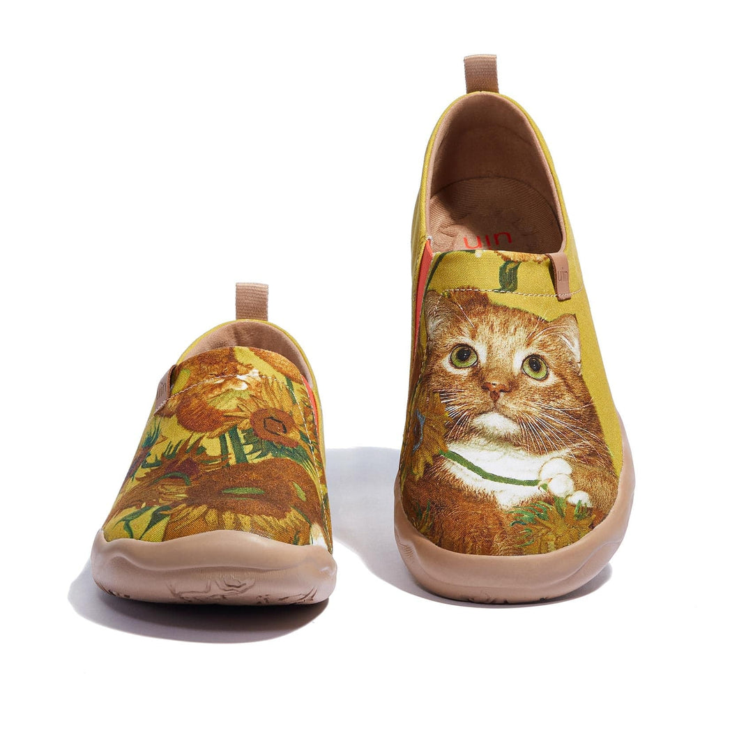 UIN Footwear Men Sunflowers and Cat Toledo I Men Canvas loafers