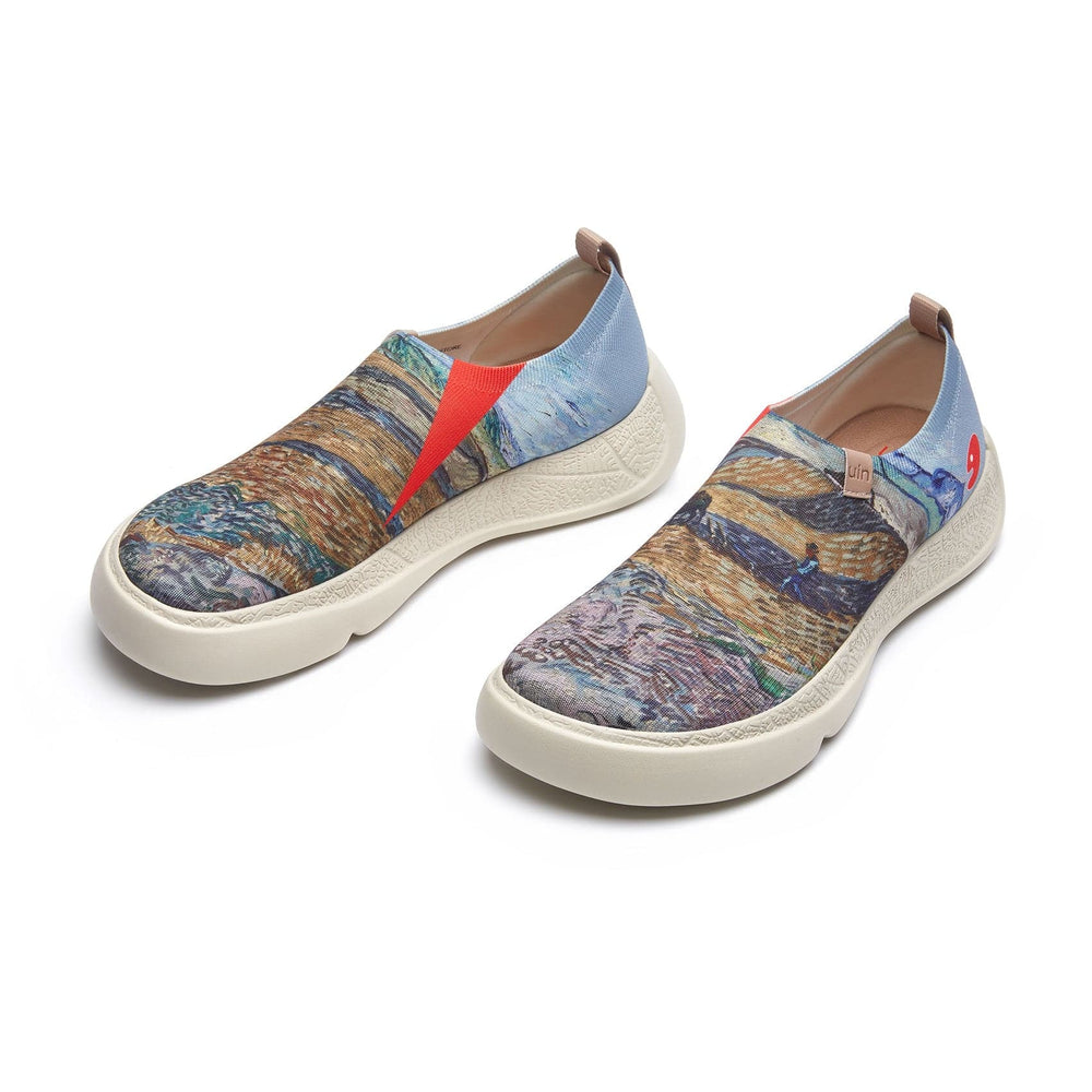 UIN Footwear Men Van Gogh Enclosed Field with Ploughman 4 Toledo XII Men Canvas loafers