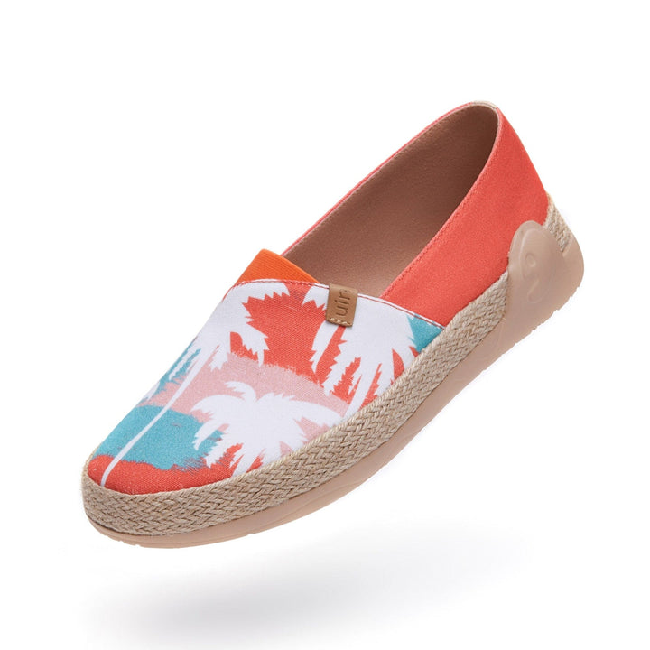 UIN Footwear Men Watercolor Palm Marbella I Women Canvas loafers