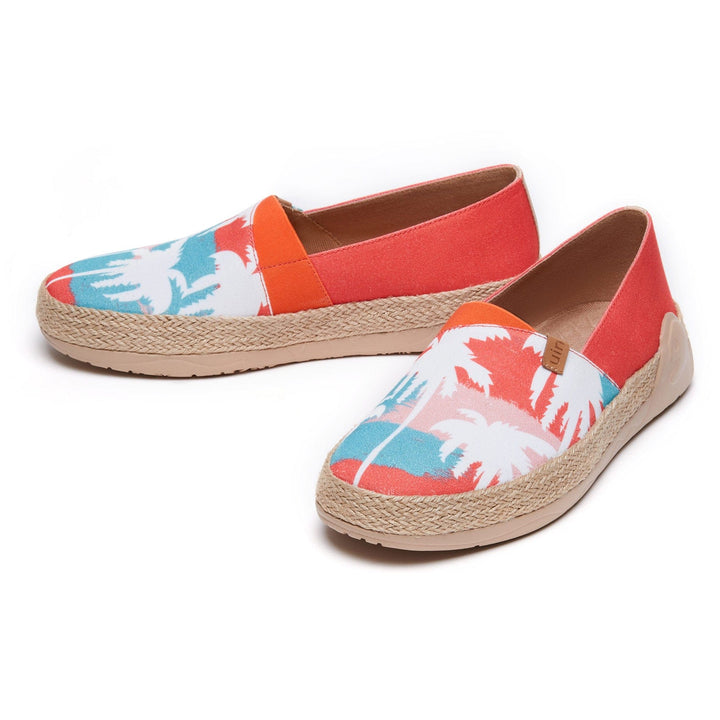 UIN Footwear Men Watercolor Palm Marbella I Women Canvas loafers