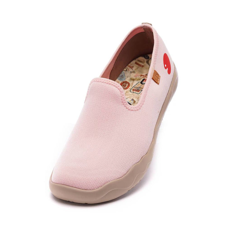 UIN Footwear Women Barcelona Knitted Pink Canvas loafers