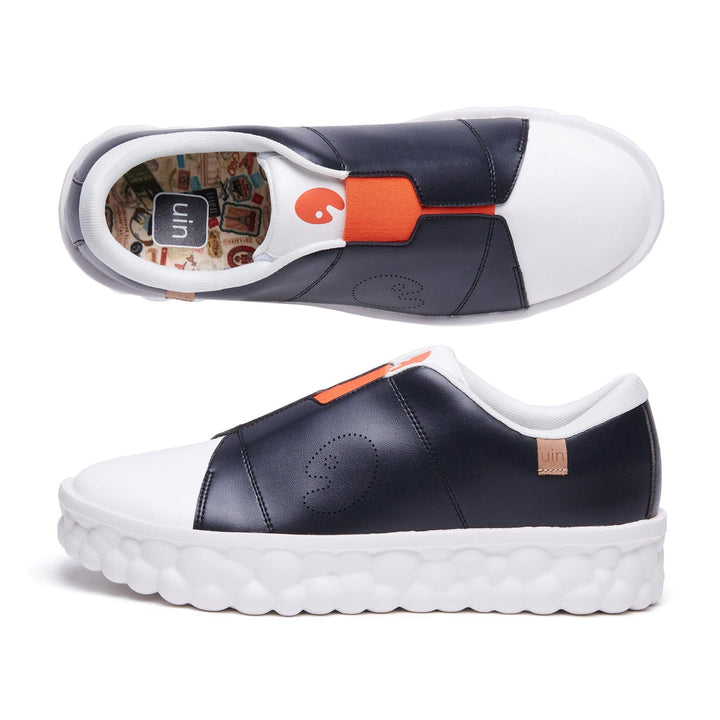 UIN Footwear Women Black & White Las Ramblas I Women Canvas loafers