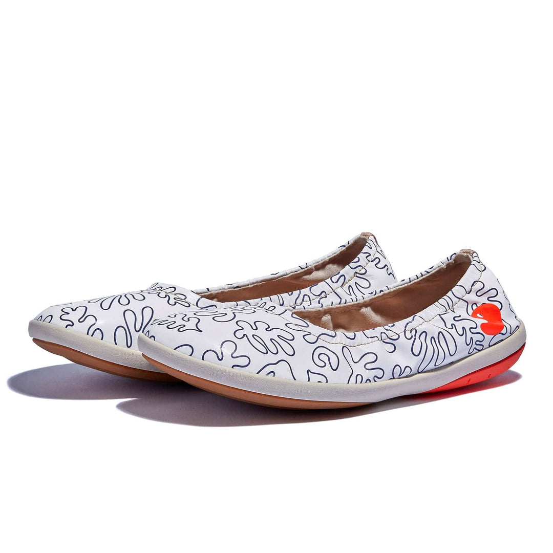 UIN Footwear Women Blue Leaves Mystery Illetes IV Women Canvas loafers