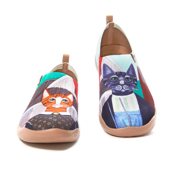 UIN Footwear Women Cat Couple Women Canvas loafers