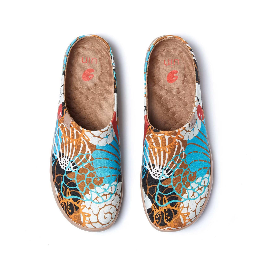 UIN Footwear Women Colorful Shells Malaga Women Canvas loafers