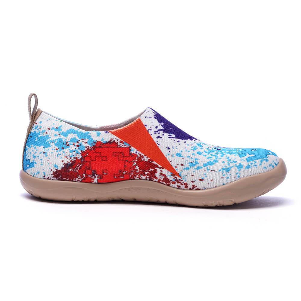 UIN Footwear Women Colorful Universe Canvas loafers