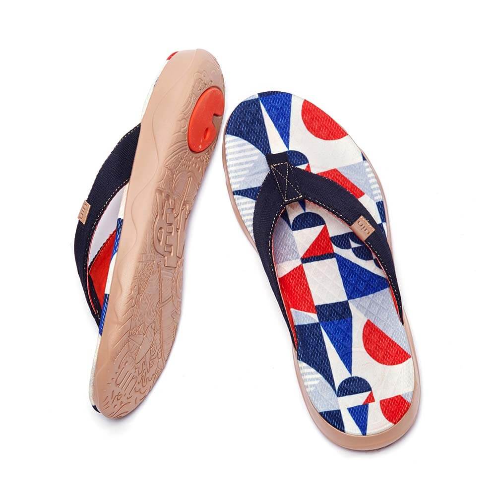 UIN Footwear Women Cube Love Women Majorca Flip Flops Canvas loafers