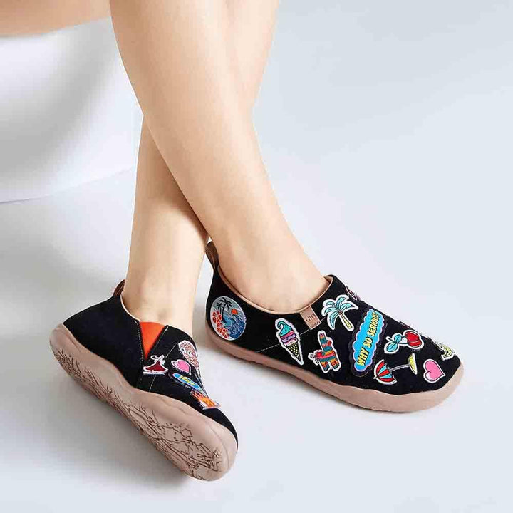 UIN Footwear Women DIY UIN With Themes Women Canvas loafers