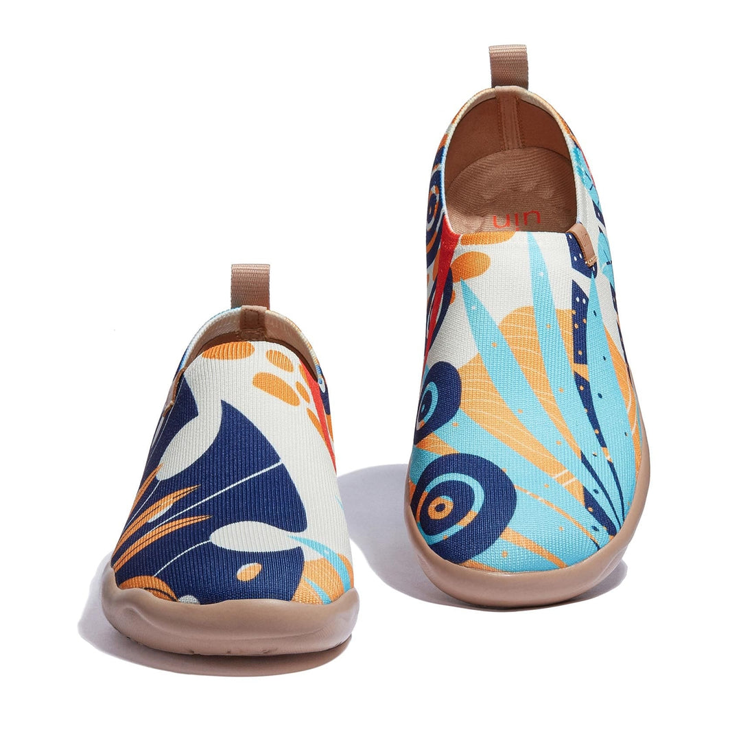 UIN Footwear Women Geometric Leaves Toledo I Women Canvas loafers