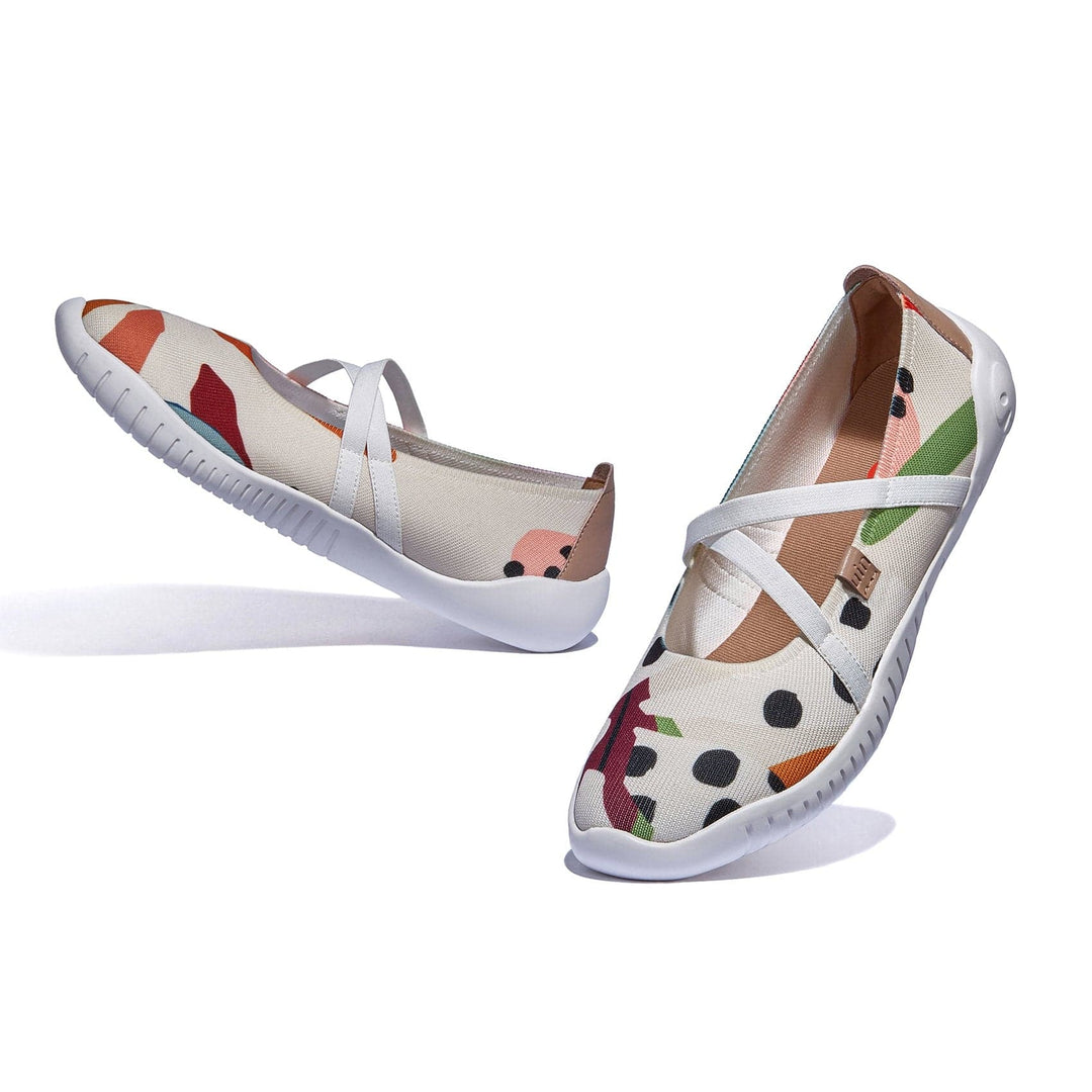 UIN Footwear Women Hand Drawn Spring Menorca VII Women Canvas loafers