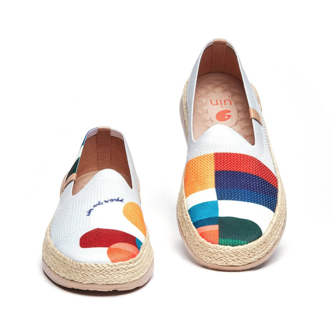 UIN Footwear Women Hold that Color Marbella Canvas loafers