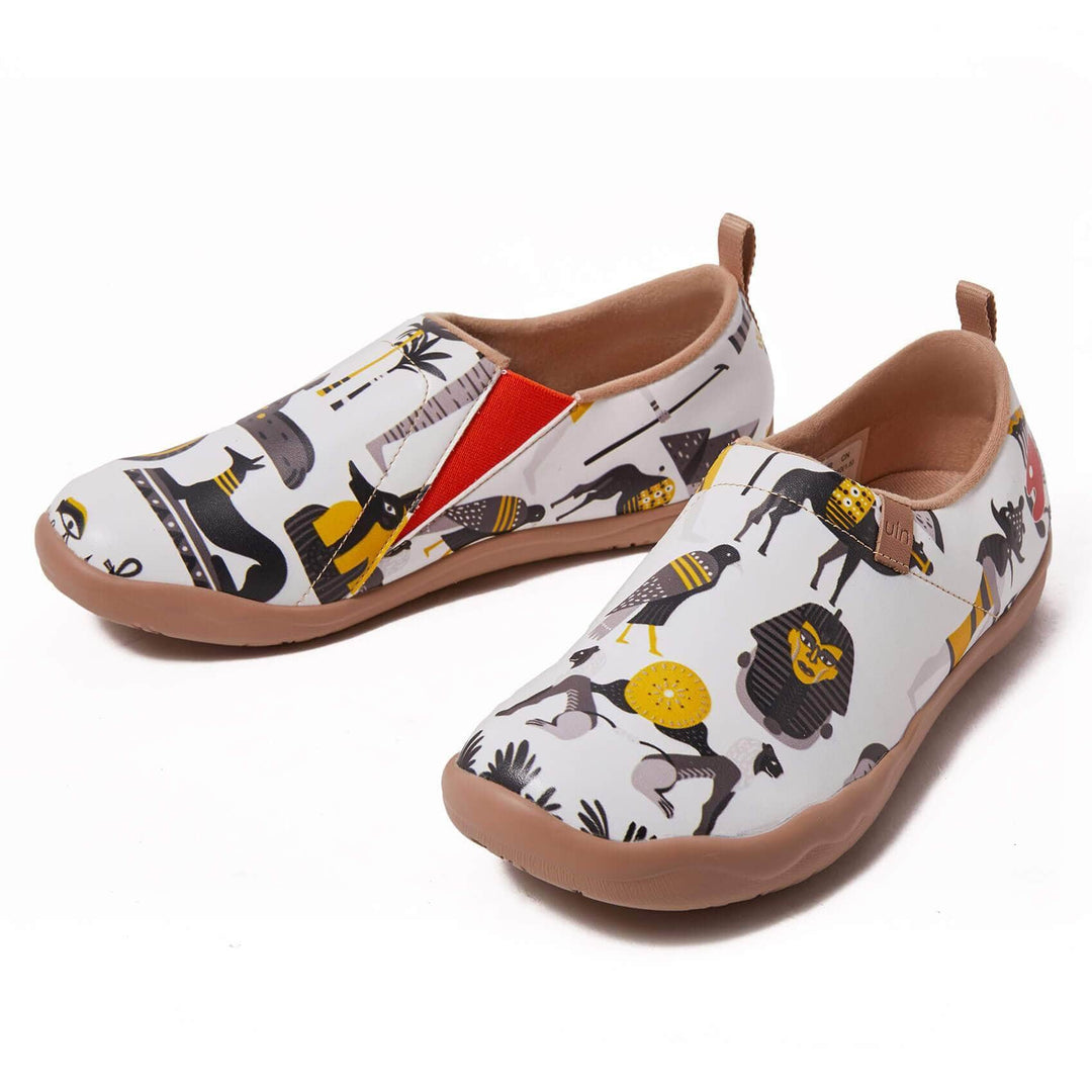 UIN Footwear Women Impressions of Egypt Canvas loafers