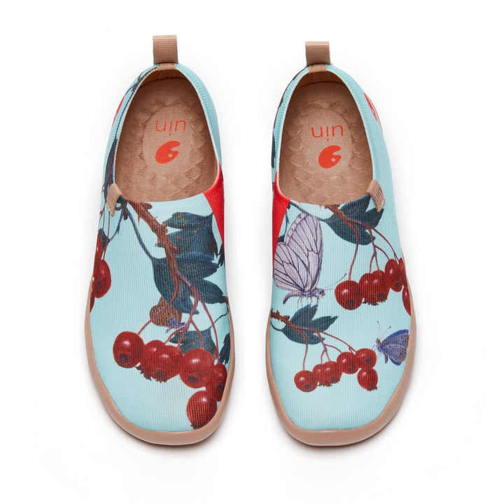 UIN Footwear Women Jan van Kessel the Elder Butterfly and Hawthorn Toledo I Women Canvas loafers