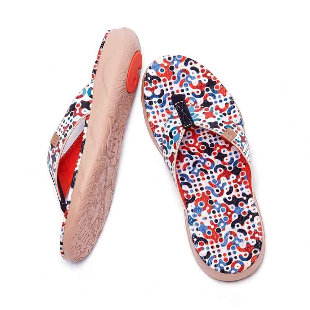 UIN Footwear Women Jumble Women Majorca Flip Flops Canvas loafers