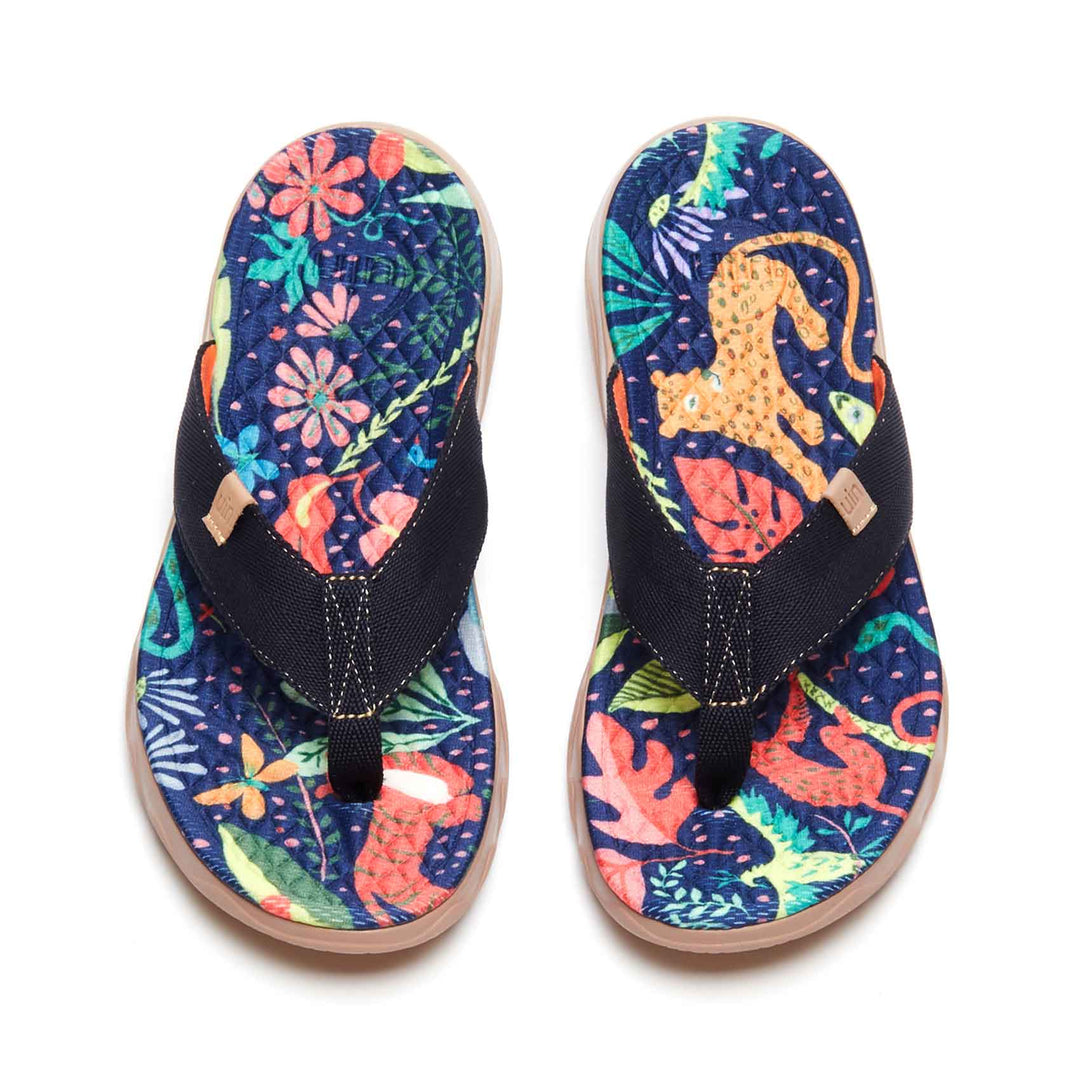 UIN Footwear Women Jungle Party Women Majorca Flip Flops Canvas loafers