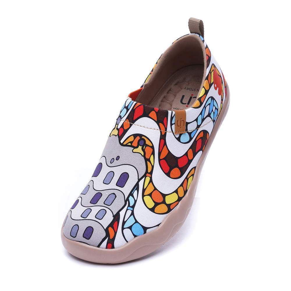 <transcy>LA PEDRERA Dames Canvas Art Painted Shoes</transcy>